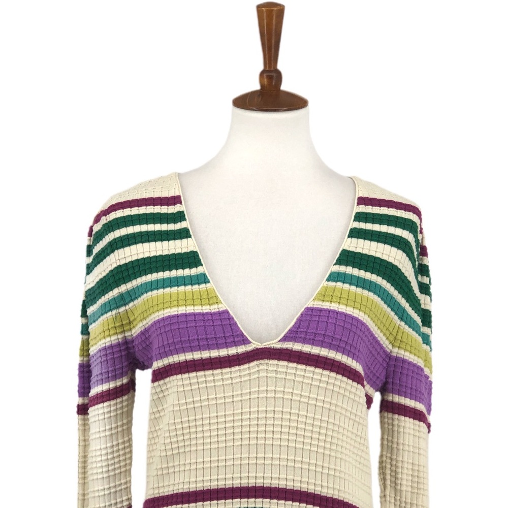 Free People Ivory Stripe Gidget Sweater Dress - Picture 3 of 8